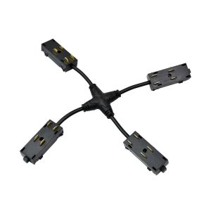 Коннектор X-образный гибкий Denkirs Smart Hide TR2116-BK