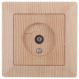 ТВ-розетка ЭРА Intro Solo дерево 4-301-11 Б0043374