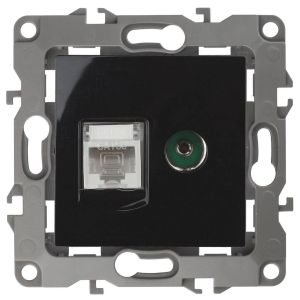Розетка комбинированная RJ45+TV ЭРА 12 12-3110-06 Б0027446