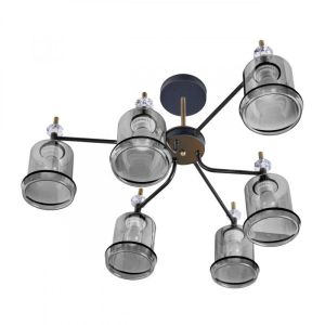 Потолочная люстра IMEX MD.4890-6-S COFFEE+FGD