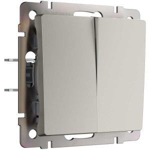 Выключатель двухклавишный проходной (дымчатый) W1222004/ a069458