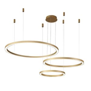 Подвесной светодиодный светильник Crystal Lux Fortuna SP158W Led Gold