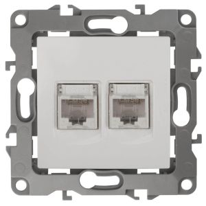 Розетка информационная 2XRJ45 ЭРА 12 12-3108-01 Б0014729