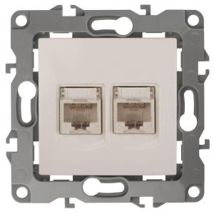 Розетка информационная 2XRJ45 ЭРА 12 12-3108-02 Б0014730