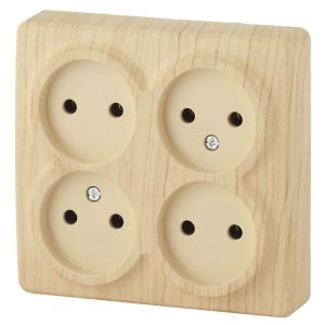 Розетка ЭРА Эксперт 4х2P 16A 250V 11-2210-11 Б0020708