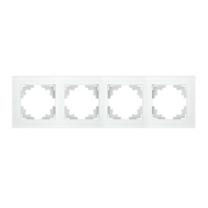 Рамка 4-постовая Stekker Катрин белый GFR00-7004-01 39257