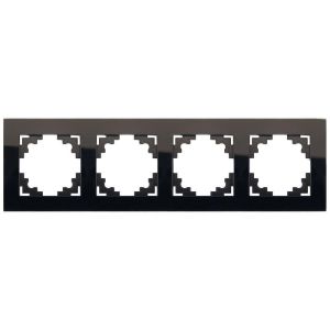 Рамка 4-постовая Stekker Катрин черный GFR00-7004-05 39521