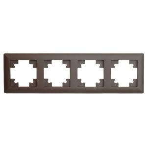Рамка 4-постовая Stekker Катрин шоколад PFR00-7004-04 39820