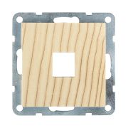 Накладка LK Studio с суппортом розетки компьютерной и телефонной на 1 вход (сосна) БЕЗ разъема LK60 866125-0