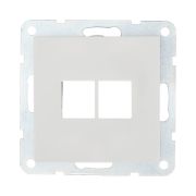 Накладка LK Studio с суппортом розетки компьютерной и телефонной на 2 входа (белый) БЕЗ разъема LK60 866204-0