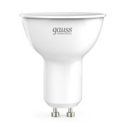 Лампа светодиодная Gauss GU10 5.5W 4100K матовая 13626