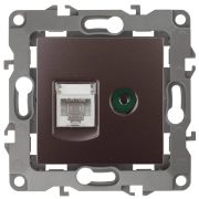 Розетка комбинированная RJ45+TV ЭРА 12 12-3110-13 Б0027448