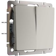 Выключатель двухклавишный проходной (дымчатый) W1222004/ a069458