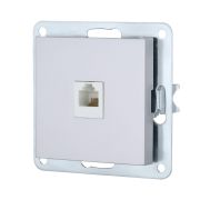 Розетка телефонная RJ-12 LK Studio LK80 серебристый металлик 845503-1