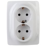 Розетка ЭРА 12 2x2P E Schuko 16A 250V 12-2006-01 Б0038808