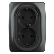 Розетка ЭРА 12 2x2P E Schuko 16A 250V 12-2106-05 Б0031232