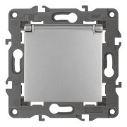 Розетка ЭРА Elegance 2P E Schuko со шторками с крышкой 16A 250V 14-2103-03 Б0034280