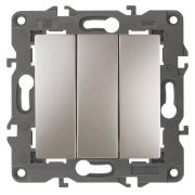 Выключатель трехклавишный ЭРА Elegance 10AX 250V 14-1107-04 Б0034253